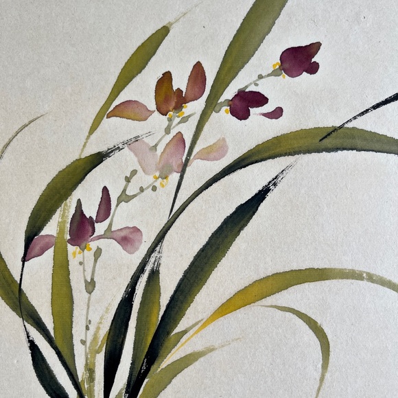 RARE Original CHINESE BRUSH PAINTING Signed Virginia Lloyd Davies Watercolor - Picture 6 of 11
